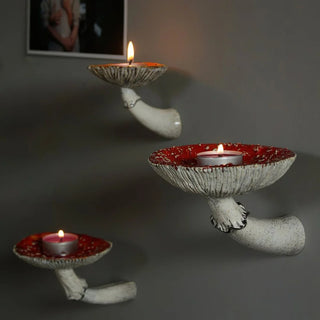 WoodWise Wall Mounted Mushroom Shelf for Halloween Decor - Shop WoodWise