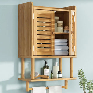 WoodWise Bathroom Wall Cabinet with Towel Bar - Shop WoodWise