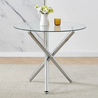 WoodWise Modern Glass Dining Table Set with Chairs - Shop WoodWise