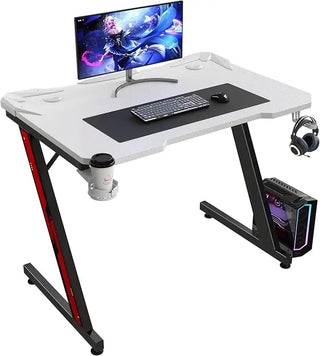 WoodWise Gaming Computer Desk with Carbon Fiber Surface - Shop WoodWise