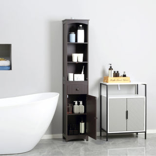 WoodWise Bath Storage Organizer Linen Tower with Shelf - Shop WoodWise