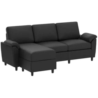 WoodWise Convertible L-Shaped Sofa with Removable Pillows - Shop WoodWise