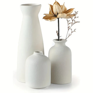 WoodWise Set of 3 Distressed Ceramic Vase - Shop WoodWise