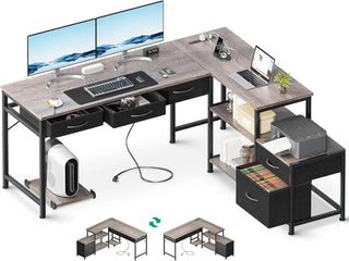 WoodWise Reversible L-Shaped Computer Desk - Shop WoodWise