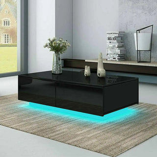 WoodWise Modern High Gloss RGB LED Coffee Table - Shop WoodWise