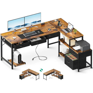 WoodWise Reversible L-Shaped Computer Desk - Shop WoodWise