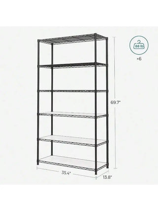 WoodWise 6-Tier Adjustable Metal Storage Shelves - Shop WoodWise