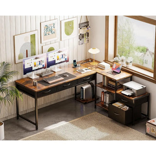 WoodWise Reversible L-Shaped Computer Desk - Shop WoodWise