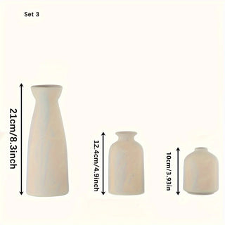 WoodWise Set of 3 Distressed Ceramic Vase - Shop WoodWise