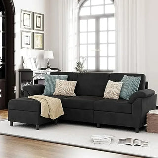 WoodWise Convertible L-Shaped Sofa with Removable Pillows - Shop WoodWise