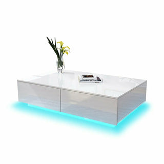 WoodWise Modern High Gloss RGB LED Coffee Table - Shop WoodWise