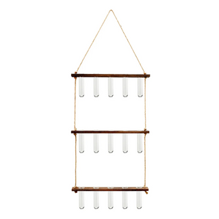 WoodWise 3-Tier Wall Hanging Terrarium Mini Test Tube Flower Vase - Shop WoodWise